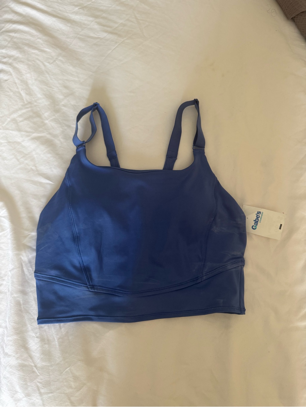 All In Motion Blue Swim Crop Bikini Top